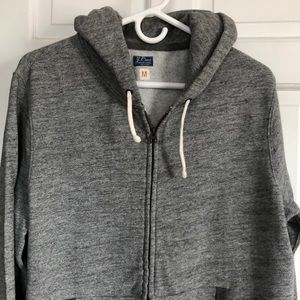 Heather gray J. Crew zip-up sweatshirt